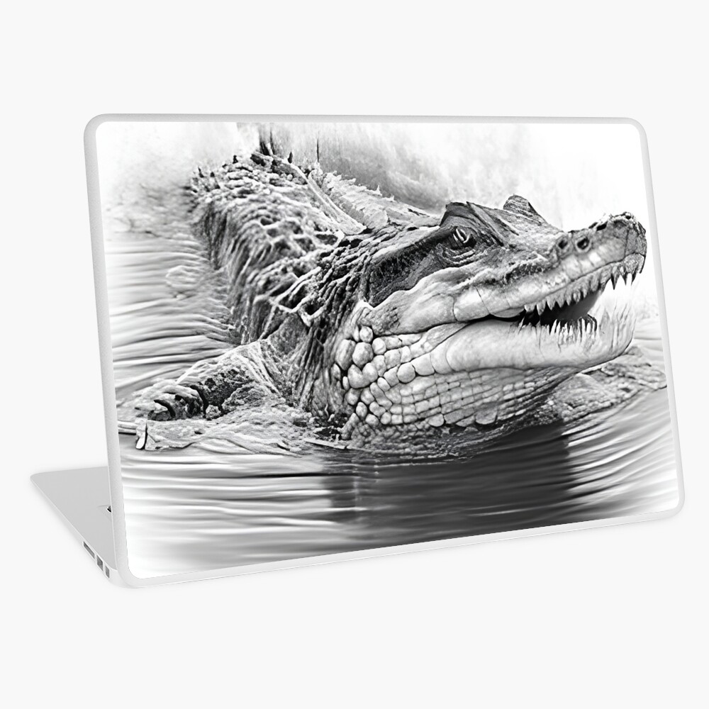 Illustration Big Head Crocodile Hand Draw Stock Vector (Royalty Free)  225695839 | Shutterstock