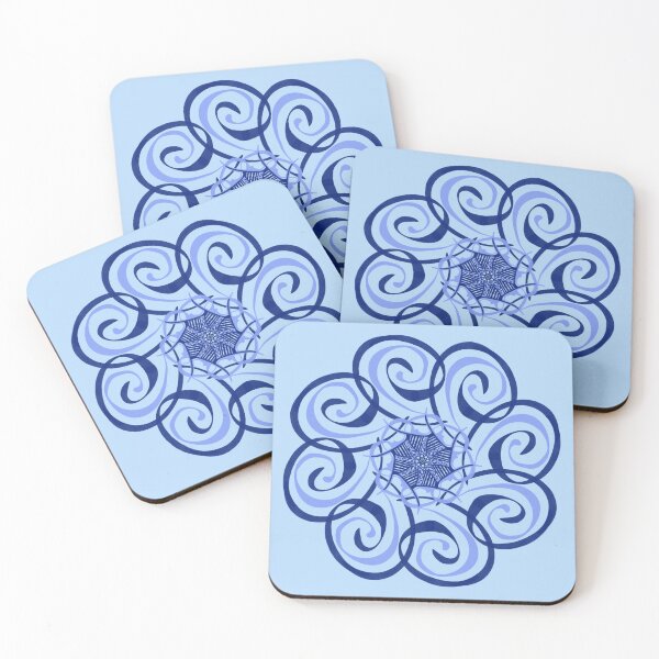 Item preview, Calligraphy doodle - Blue designed and sold by CeriLodge.