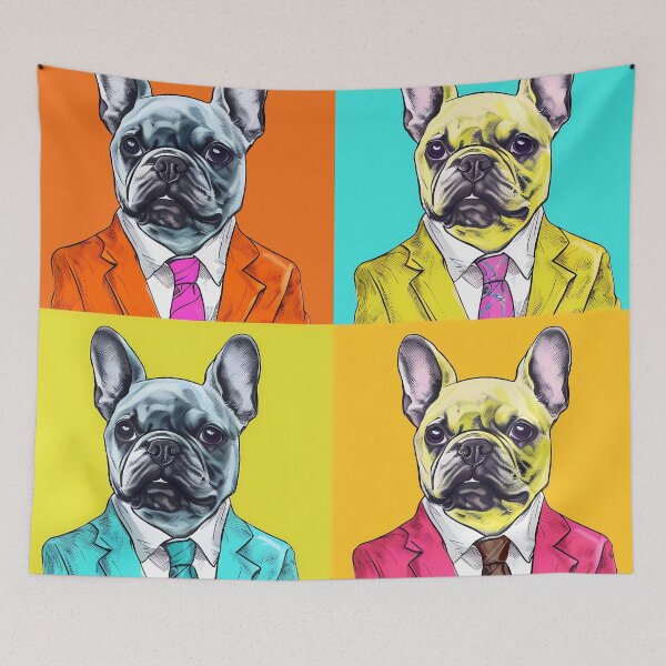 Item preview, Pop art French Bulldog in suit designed and sold by MDCGraphics.