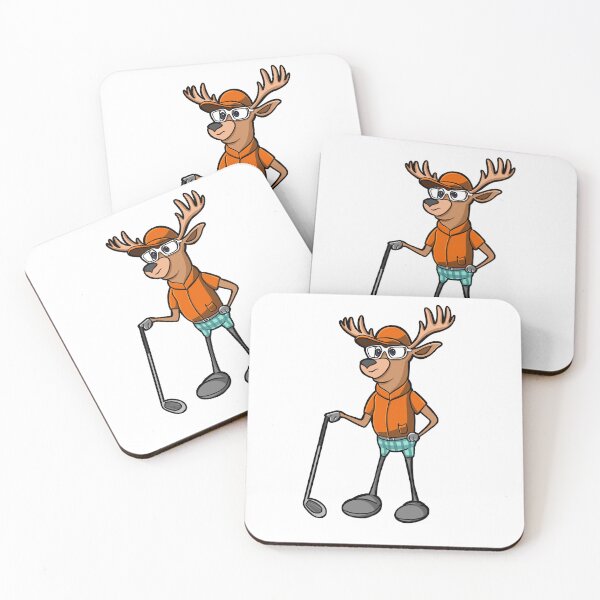 Item preview, sport funny animal  moose playing golf designed and sold by StairheadStore.