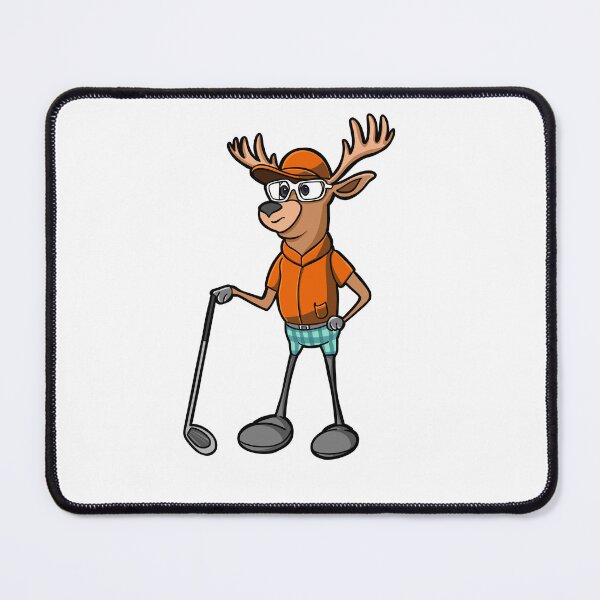 Item preview, sport funny animal moose playing golf designed and sold by StairheadStore.