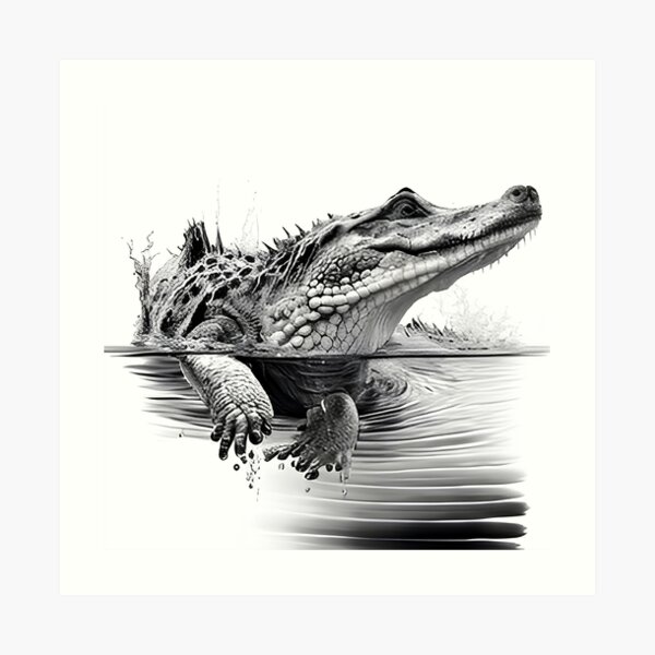 Nile Crocodile (Realistic Pencil Drawing) | Safari Sketches