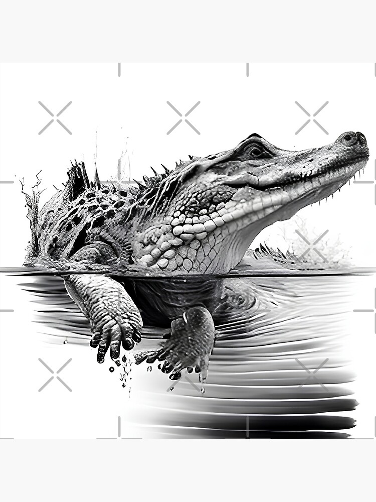 Crocodiles sketch pencil drawing by hand Vector Image