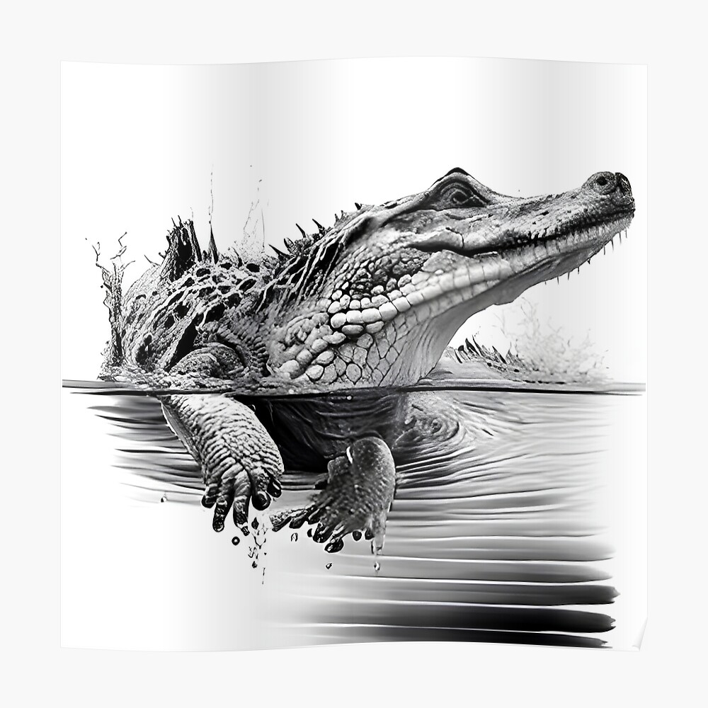 Alligator drawing Drawing by Mike Jory - Fine Art America