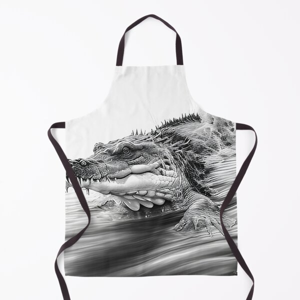 Item preview, Black and white Crocodile drawing designed and sold by Pencil-Art.