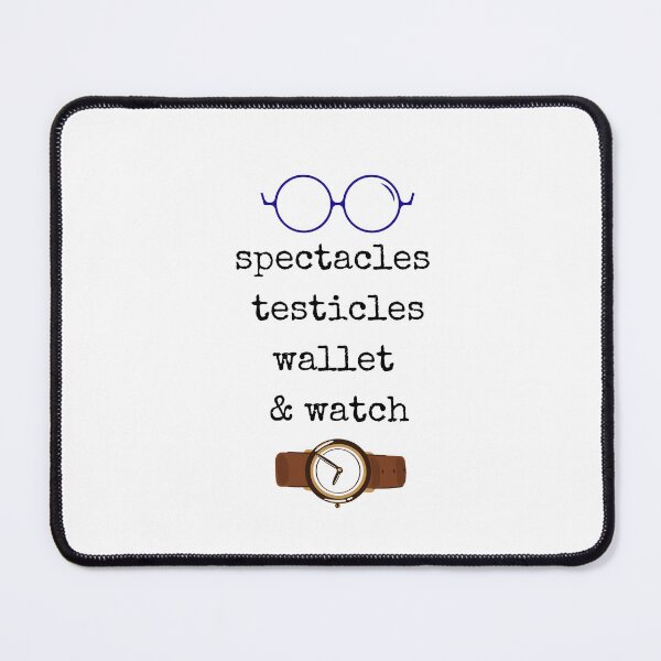 Item preview, Remember the Essentials: Spectacles Testicles Wallet & Watch designed and sold by WinnieMae44.
