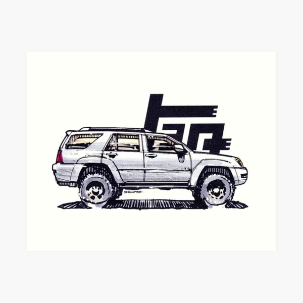 4th Gen 4Runner TRD - Silver Art Print