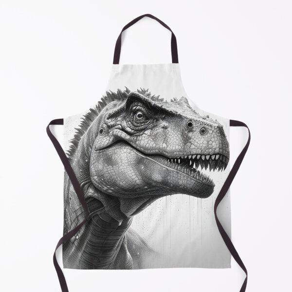 Item preview, Black and white T-rex pencil drawing designed and sold by Pencil-Art.