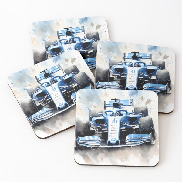 Item preview, George Russel 2021 Williams FW43 F1 Watercolour Painting Print designed and sold by PicTechNowArt.