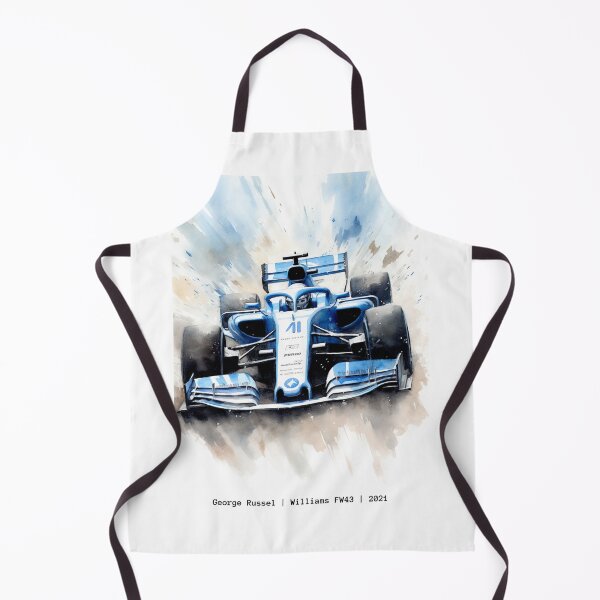 Item preview, George Russel 2021 Williams FW43 F1 Watercolour Painting Print designed and sold by PicTechNowArt.