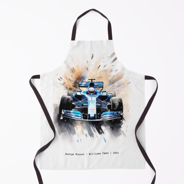 Item preview, George Russel 2021 Williams FW43 F1 Watercolour Painting Print designed and sold by PicTechNowArt.