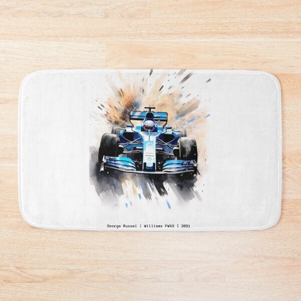 Item preview, George Russel 2021 Williams FW43 F1 Watercolour Painting Print designed and sold by PicTechNowArt.