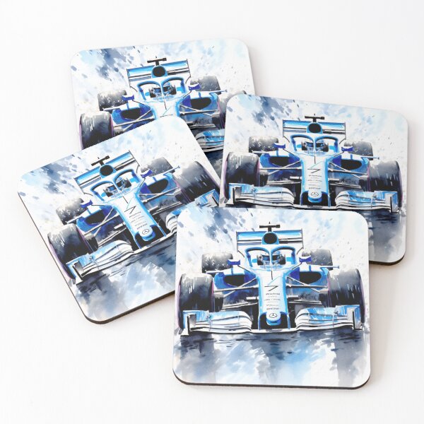 Item preview, George Russel 2021 Williams FW43 F1 Watercolour Painting Print designed and sold by PicTechNowArt.