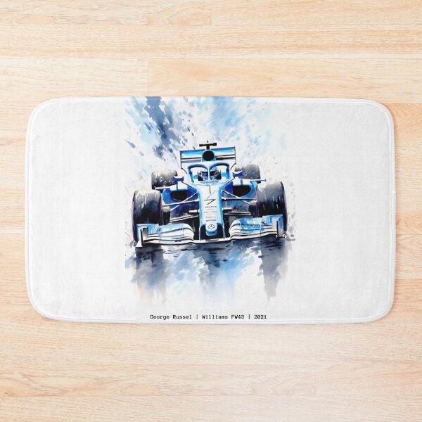 Item preview, George Russel 2021 Williams FW43 F1 Watercolour Painting Print designed and sold by PicTechNowArt.