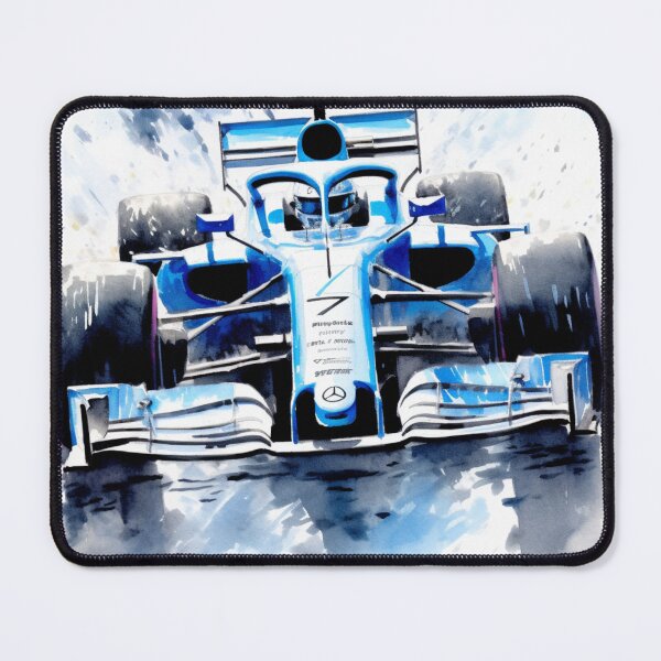 Item preview, George Russel 2021 Williams FW43 F1 Watercolour Painting Print designed and sold by PicTechNowArt.
