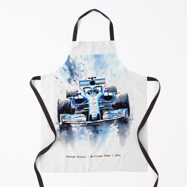 Item preview, George Russel 2021 Williams FW43 F1 Watercolour Painting Print designed and sold by PicTechNowArt.