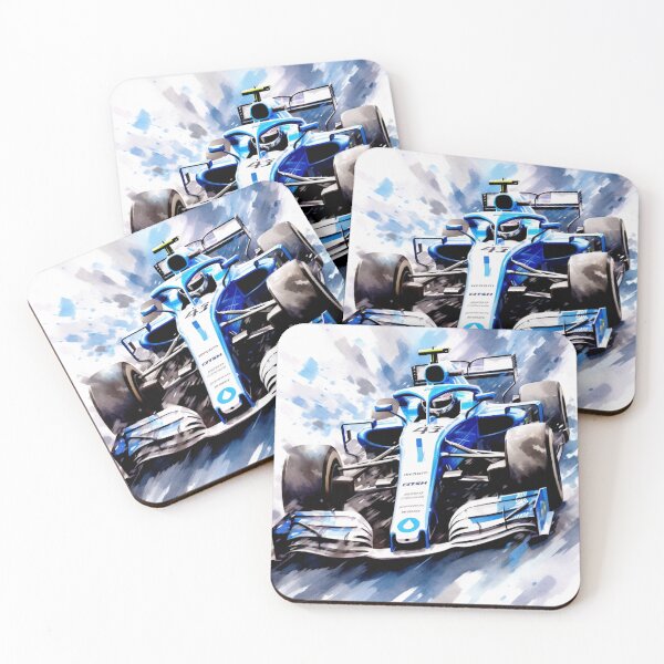 Item preview, George Russel 2021 Williams FW43 F1 Watercolour Painting Print designed and sold by PicTechNowArt.