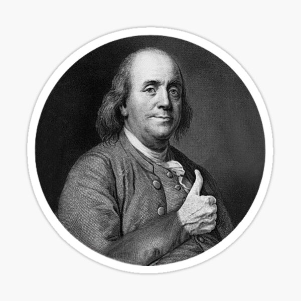 Artikel-Vorschau von Benjamin Franklin Daumen hoch UPenn-Gründer, designt und verkauft von IvyLeagueMerch.