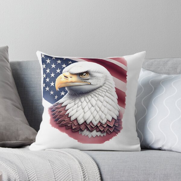 Item preview,  4th of July portrait of an eagle against the background of the flag designed and sold by jkrphoto.