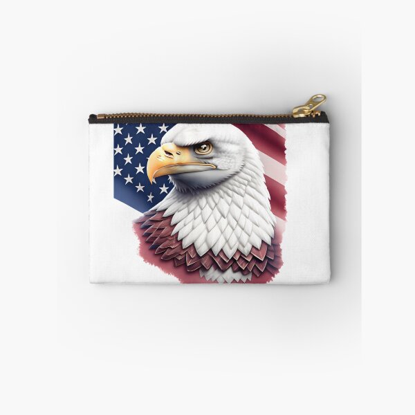 Item preview,  4th of July portrait of an eagle against the background of the flag designed and sold by jkrphoto.