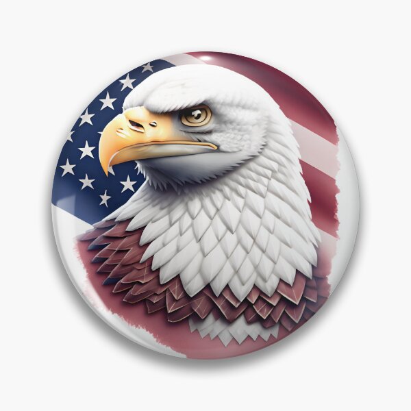 Item preview,  4th of July portrait of an eagle against the background of the flag designed and sold by jkrphoto.