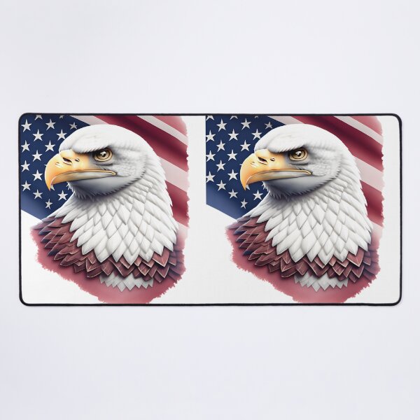 Item preview, 4th of July portrait of an eagle against the background of the flag designed and sold by jkrphoto.