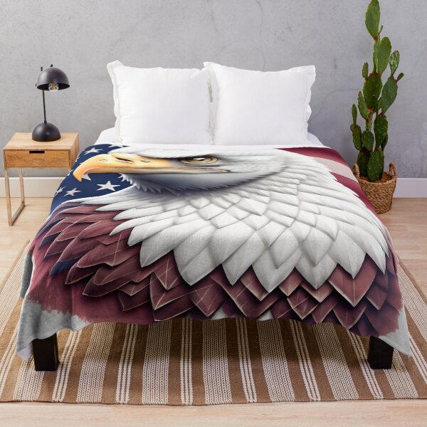 Item preview, 4th of July portrait of an eagle against the background of the flag designed and sold by jkrphoto.