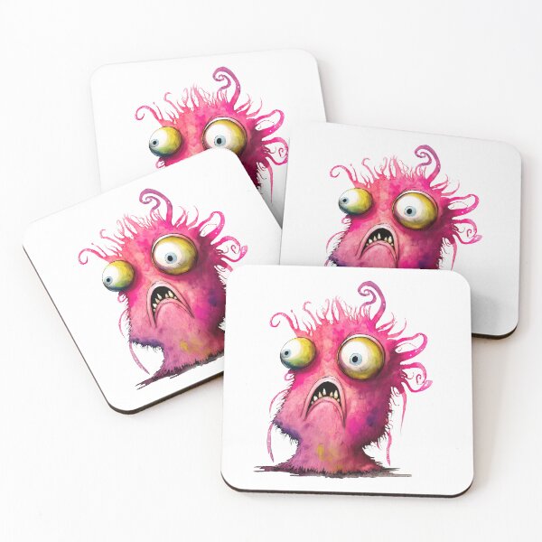 Item preview, Crazy Funny Monster, Pink Monster designed and sold by MoonFoxDesign.