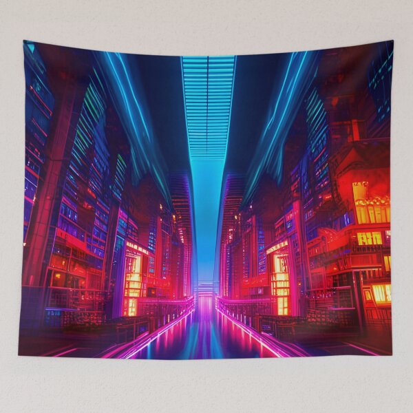 Artikelvorschau, Cyber-Punk-Neon-Bibliothek entworfen und verkauft von Ink Art Design.