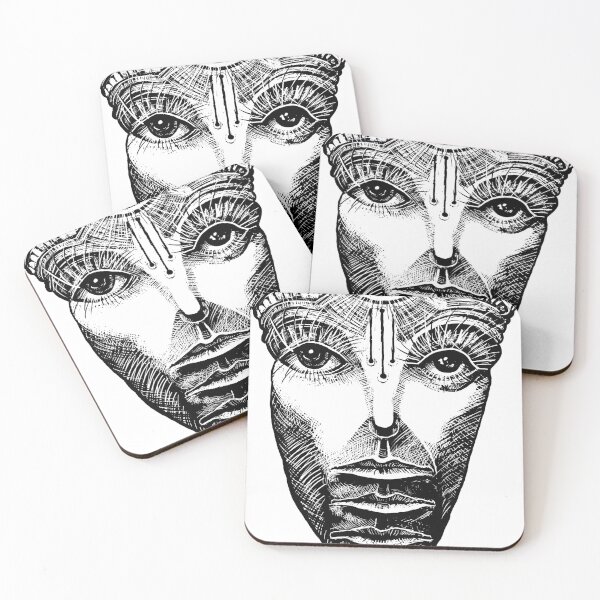Item preview, surreal man with three eyes and three pair of lips designed and sold by VonKalt.
