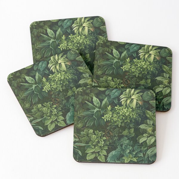 Item preview, Seamless nature pattern with painting green fresh jungle leaves in the summer garden designed and sold by SeamlessGuru.