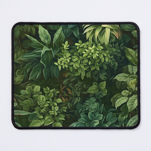 Item preview, Seamless nature pattern with painting green fresh jungle leaves in the summer garden designed and sold by SeamlessGuru.