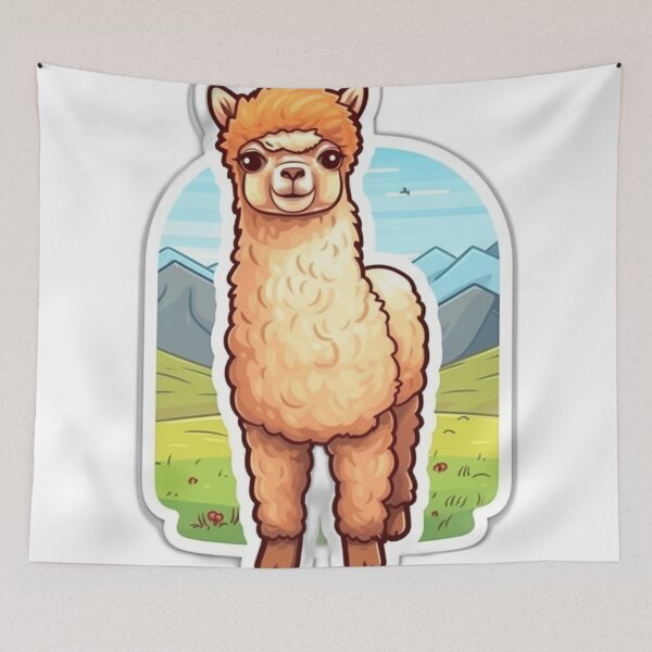 Item preview, Adorable Alpaca in forest designed and sold by marezino.