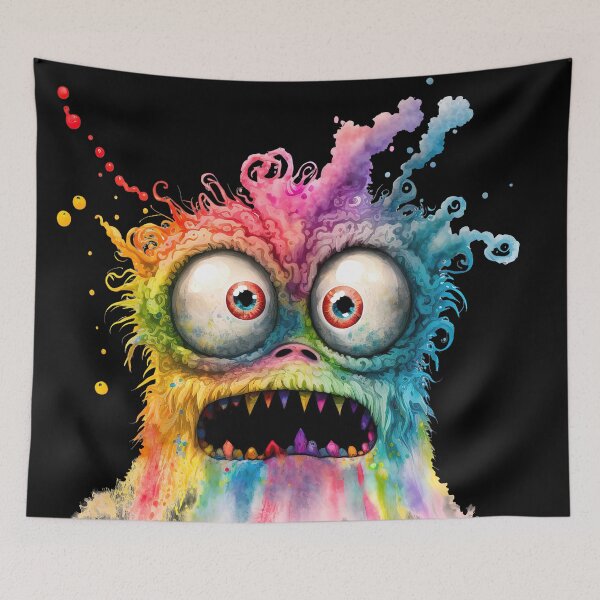 Item preview, Funny Rainbow Monster designed and sold by MoonFoxDesign.