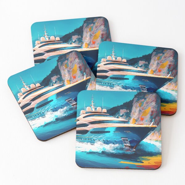 Item preview, A yacht in monaco harbor designed and sold by Cr-AI-tive.