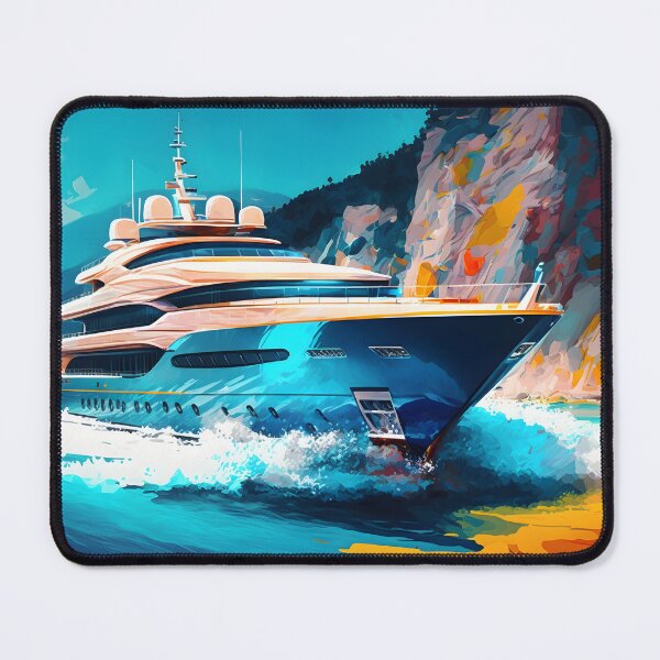 Item preview, A yacht in monaco harbor designed and sold by Cr-AI-tive.