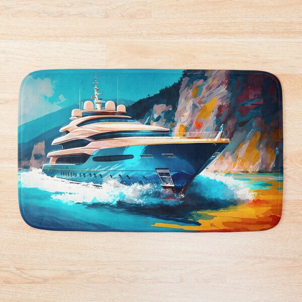 Item preview, A yacht in monaco harbor designed and sold by Cr-AI-tive.
