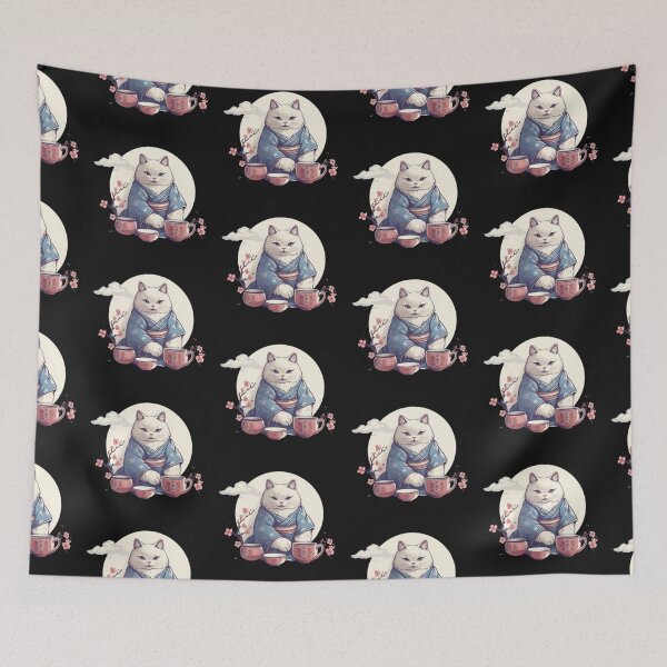 Item preview, Tea ceremony with a cat designed and sold by No-No-Name.
