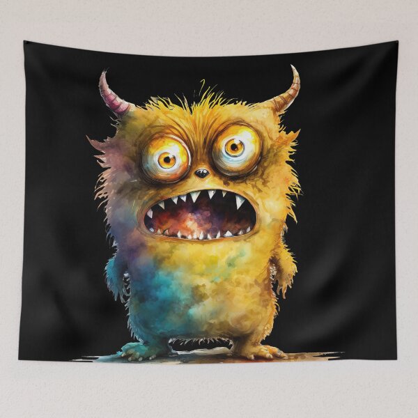 Item preview, Funny Baby Monster, Little Yellow Monster designed and sold by MoonFoxDesign.