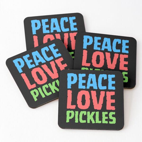 Item preview, Peace Love Pickles: Colorful, Funny, and Delicious for Pickle Lovers! designed and sold by Drzamag.