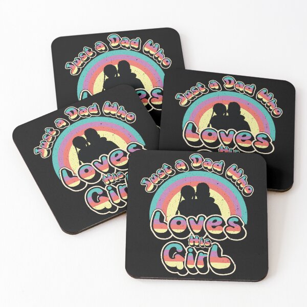 Item preview, funny Just A Dad Who Loves His Girl Cute retro sunset vintage Fathers Day Family designed and sold by MotivaChic.