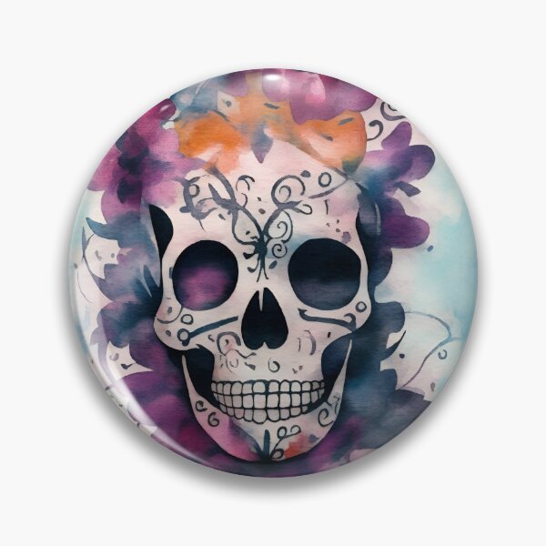 Item preview, skull in flowers with tattoos CALAVERA designed and sold by jkrphoto.