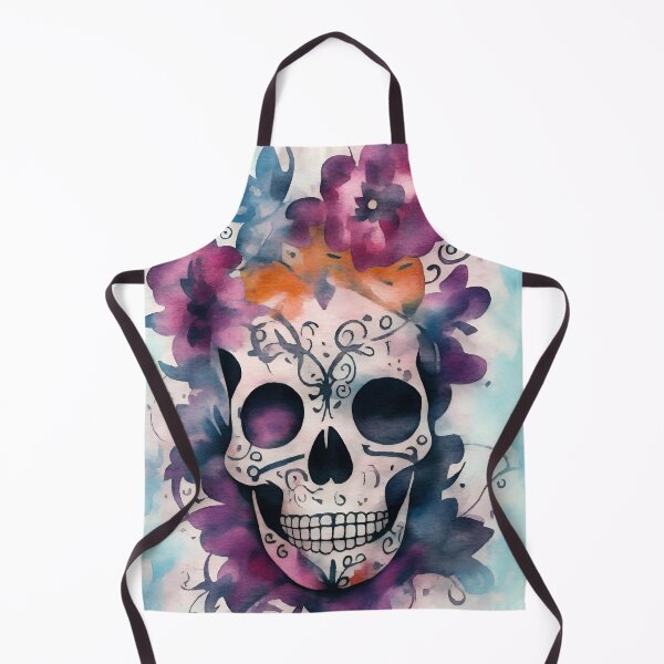 Item preview, skull in flowers with tattoos CALAVERA designed and sold by jkrphoto.