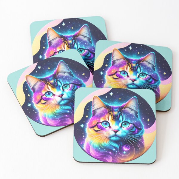 Item preview, Galaxy Cat Colorful Kitty Cat Lovers designed and sold by CyberArtWorld.