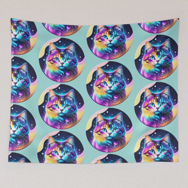 Item preview, Galaxy Cat Colorful Kitty Cat Lovers designed and sold by CyberArtWorld.