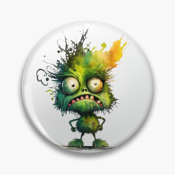 Item preview, Crazy Funny Monster, Green Monster designed and sold by MoonFoxDesign.