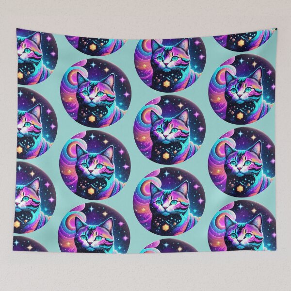 Item preview, Galaxy Cat Lovers Gift Kitten Cosmos Stars designed and sold by CyberArtWorld.
