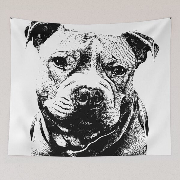 Item preview, Black and white dog designed and sold by mushin-.