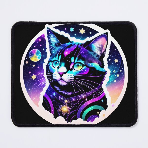 Item preview, Cat Galaxy Lovers Gift Kitten Cosmos Stars designed and sold by CyberArtWorld.