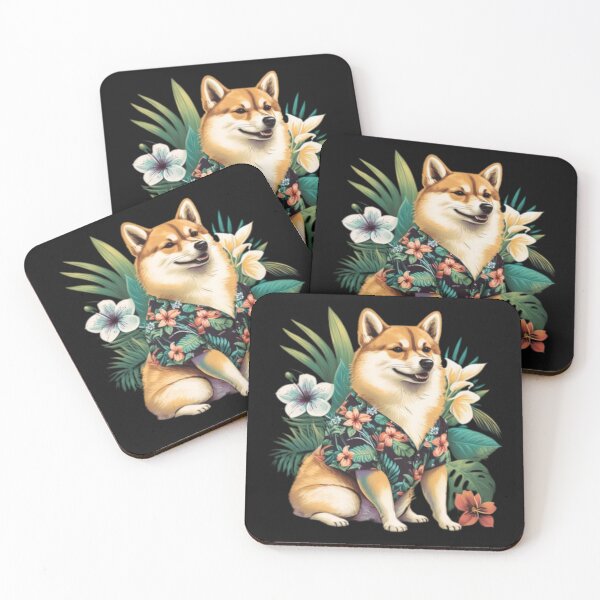 Item preview, Shiba inu in hawaiian shirt designed and sold by No-No-Name.